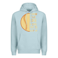 Blue Mist I Know I Play Like A Girl Try To Keep Up Softball Premium Hoodie - Bettercallsaul