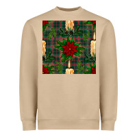Christmas Candle And Ornaments Seamless Pattern Heavyweight Sweatshirt | Teevron