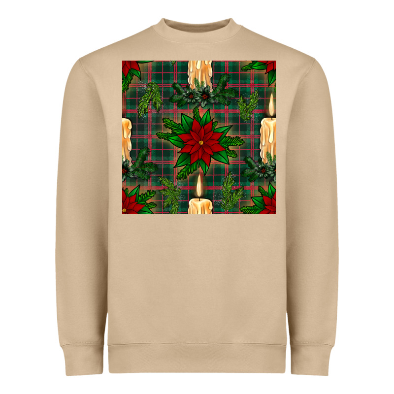 Christmas Candle And Ornaments Seamless Pattern Heavyweight Sweatshirt by BundleAndBundleShop | Teevron