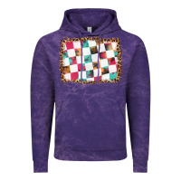 Cloud Purple race background with leopard frame Vintage Hoodie - HRA Design Shop