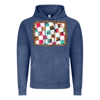 Vintage Denim race background with leopard frame Vintage Hoodie - HRA Design Shop