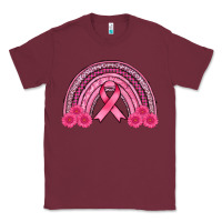 Burgundy breast cancer rainbow Classic Tee - AdoDesignShop