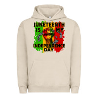 Pigment French Oak juneteenth is my independence day cowgirl Urban Hoodie - CowGirlArtShop