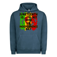 Pigment Midnight Navy juneteenth is my independence day cowgirl Urban Hoodie - CowGirlArtShop