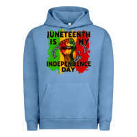 Pigment Pebble Blue juneteenth is my independence day cowgirl Urban Hoodie - CowGirlArtShop