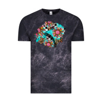 Cloud Black race sunflower patches Vintage Tee - AdoDesignShop