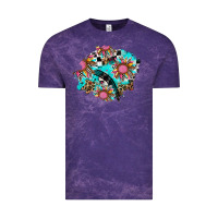 Cloud Purple race sunflower patches Vintage Tee - AdoDesignShop