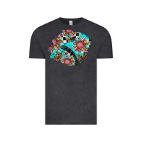 Vintage Black race sunflower patches Vintage Tee - AdoDesignShop