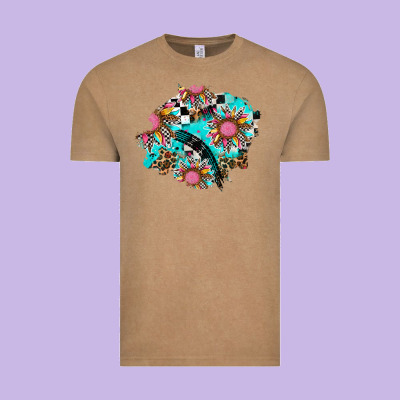 Race Sunflower Patches Vintage Tee Designed By Adodesignshop