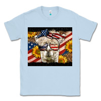 Dusty Blue Western 4th Of July Lama Classic Tee - LillyAllenDesigns