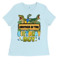 Baby Blue brother of the birthday boy Ladies Tee - MaliasSmallBusiness