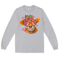 Moon Dust valentines day orange cow Long Sleeve Tee - Jasminsmagicworld
