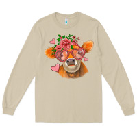 Mushroom valentines day orange cow Long Sleeve Tee - Jasminsmagicworld