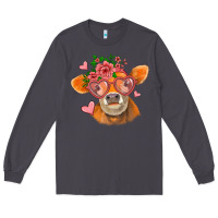Smoke valentines day orange cow Long Sleeve Tee - Jasminsmagicworld