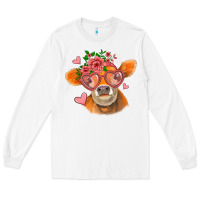 White valentines day orange cow Long Sleeve Tee - Jasminsmagicworld