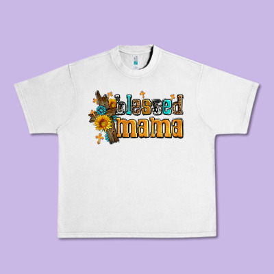 Blessed Mama Urban Heavy Tee Designed By Adodesignshop