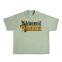 Oil Green blessed mama Urban Heavy Tee - AdoDesignShop