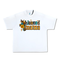 White blessed mama Urban Heavy Tee - AdoDesignShop