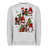 Heather Grey ho ho ho gnome Heavyweight Sweatshirt - JahusDesignShop