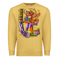 Antique Gold Mardi Gras love Premium Sweatshirt - LillyAllenDesigns
