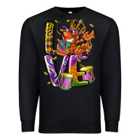 Black Mardi Gras love Premium Sweatshirt - LillyAllenDesigns