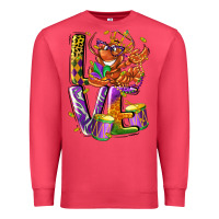 Cardinal Mardi Gras love Premium Sweatshirt - LillyAllenDesigns