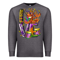 Charcoal Heather Mardi Gras love Premium Sweatshirt - LillyAllenDesigns
