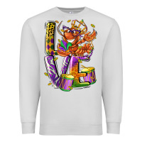Dove Grey Mardi Gras love Premium Sweatshirt - LillyAllenDesigns