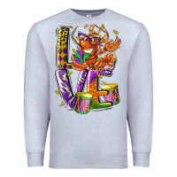 Heather Grey Mardi Gras love Premium Sweatshirt - LillyAllenDesigns