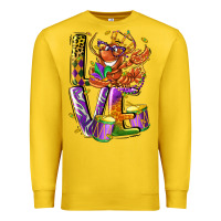 Lemon Mardi Gras love Premium Sweatshirt - LillyAllenDesigns