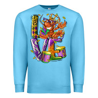 Ocean Blue Mardi Gras love Premium Sweatshirt - LillyAllenDesigns