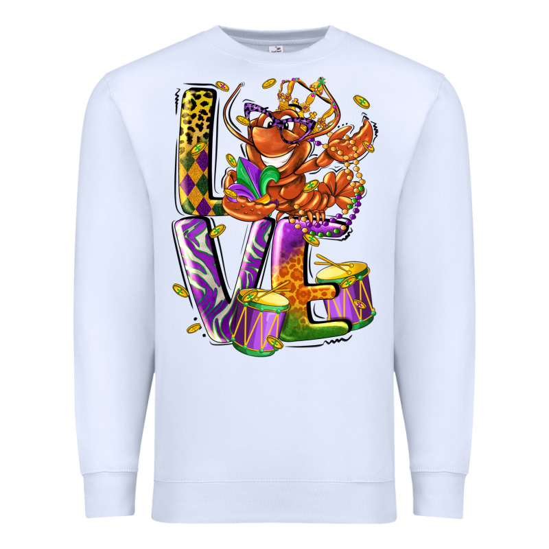 Mardi Gras Love Premium Sweatshirt by LillyAllenDesigns | Teevron