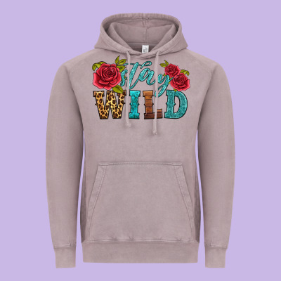 Stay Wild Vintage Hoodie Designed By Hra Design Shop