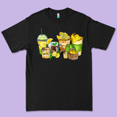 Lemon Farm Fresh Coffee Cups Premium Tee Designed By Zillion Design Studio