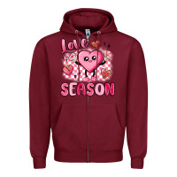 Burgundy love season Zipper Hoodie - MaliasSmallBusiness