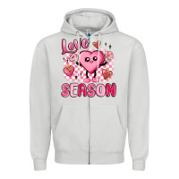 Dove Grey love season Zipper Hoodie - MaliasSmallBusiness