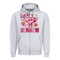 Heather Grey love season Zipper Hoodie - MaliasSmallBusiness