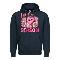 Navy love season Zipper Hoodie - MaliasSmallBusiness
