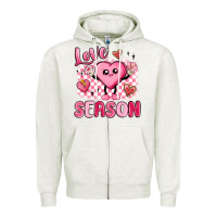 Oatmeal Heather love season Zipper Hoodie - MaliasSmallBusiness