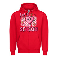 Red love season Zipper Hoodie - MaliasSmallBusiness