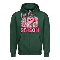 Sports Green love season Zipper Hoodie - MaliasSmallBusiness