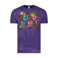 Cloud Purple hello summer Vintage Tee - AdoDesignShop