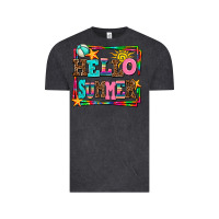 Vintage Black hello summer Vintage Tee - AdoDesignShop