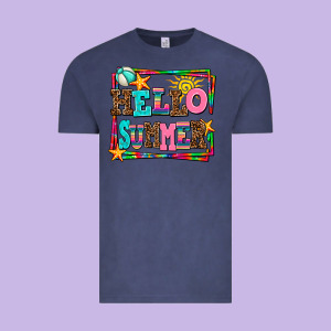 Hello Summer Vintage Tee Designed By Adodesignshop