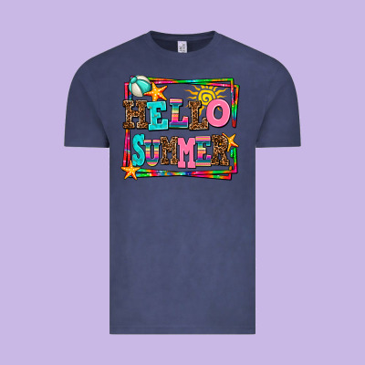 Hello Summer Vintage Tee Designed By Adodesignshop