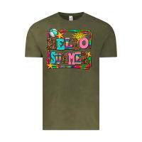 Vintage Olive hello summer Vintage Tee - AdoDesignShop