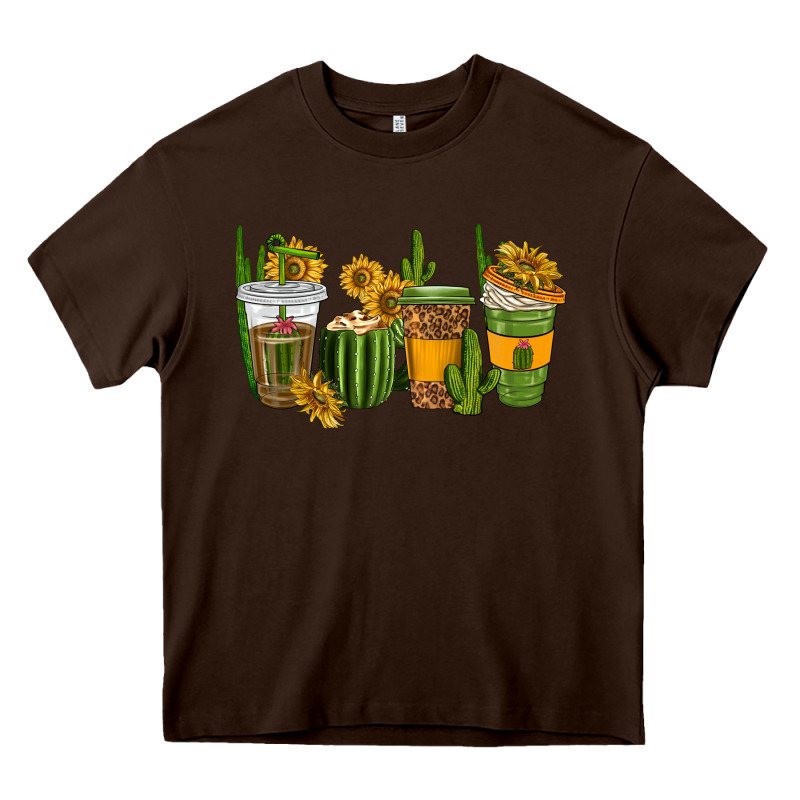 Cactus Coffee Cups Heavy Core Tee by texasbilliewilder | Teevron