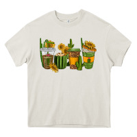 Cream cactus coffee cups Heavy Core Tee - texasbilliewilder