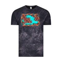Cloud Black easter Leopard turquoise background Vintage Tee - JahusDesignShop