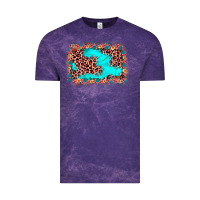 Cloud Purple easter Leopard turquoise background Vintage Tee - JahusDesignShop